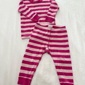 Hanna Andersson Pink Striped Kids Pajama Set